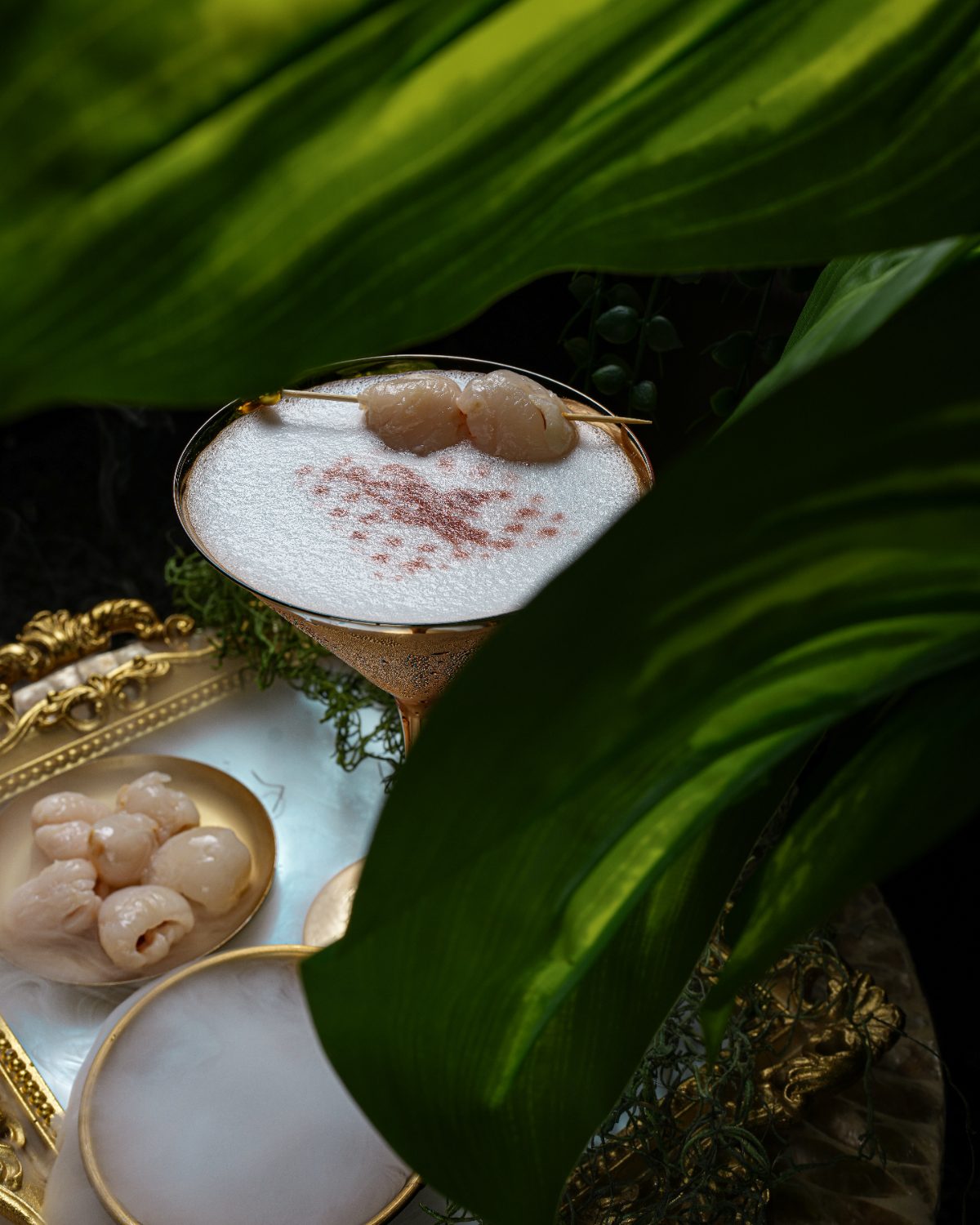A handcrafted Fuego cocktail plated for a private celebration